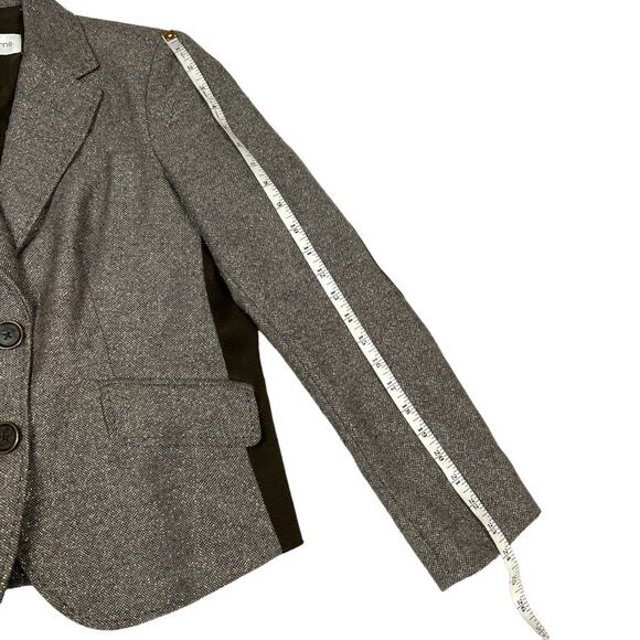 Liz Claiborne Blazer Jacket Brown Elbow Patch Wool Blend Women's S Dark Academia - Picture 6 of 16